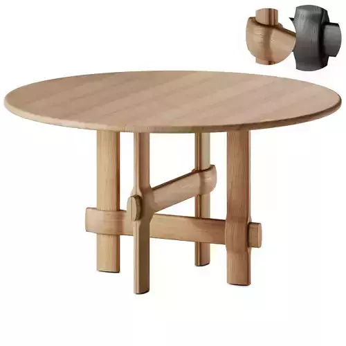 Knot Round Dining Table by District Eight 3D model