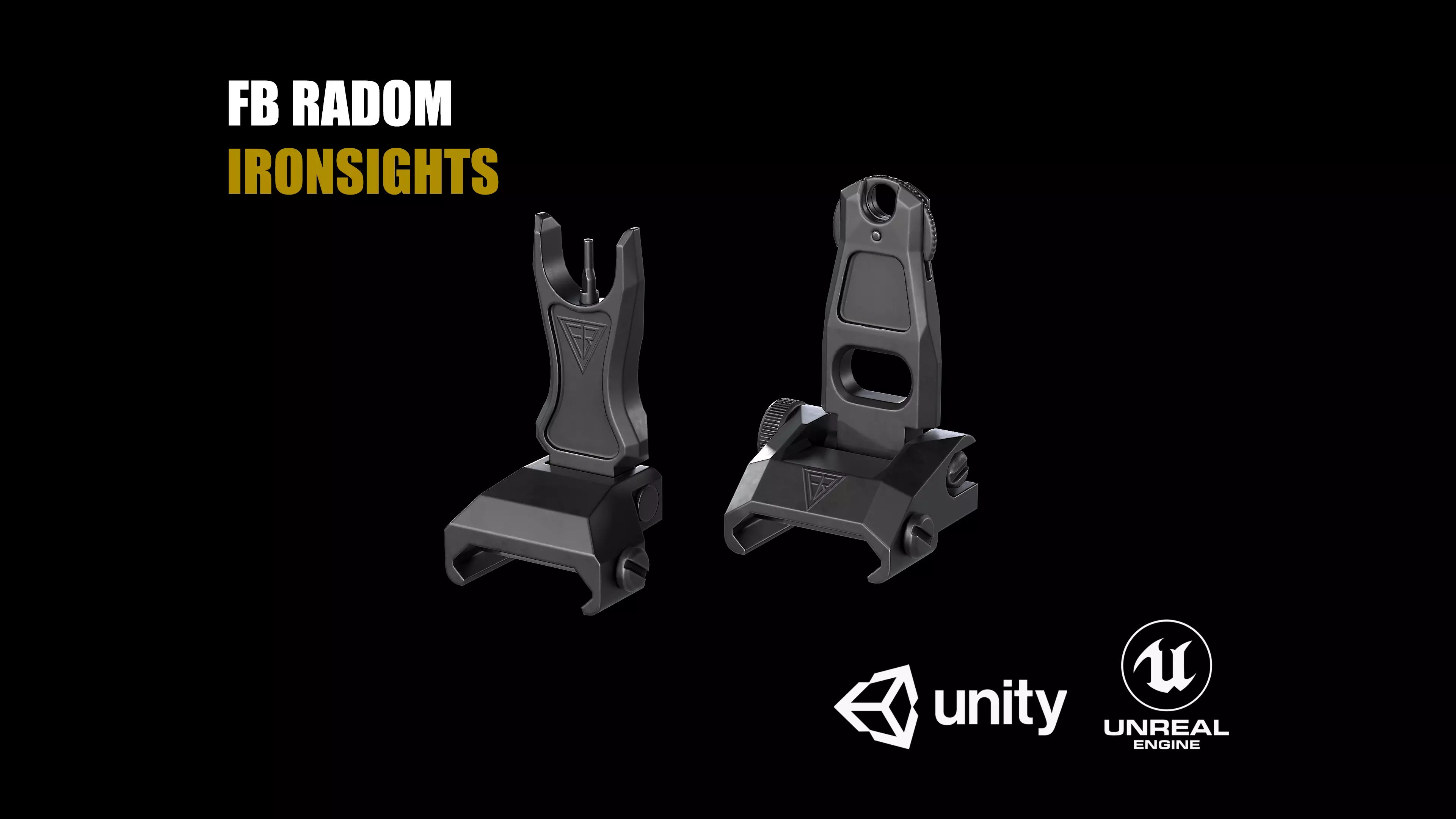 FB Radom Ironsights Low-poly 3D model