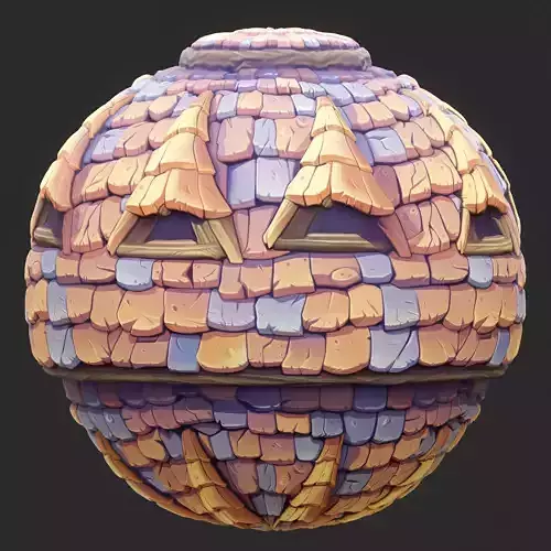 Stylized Roof Seamless Texture 