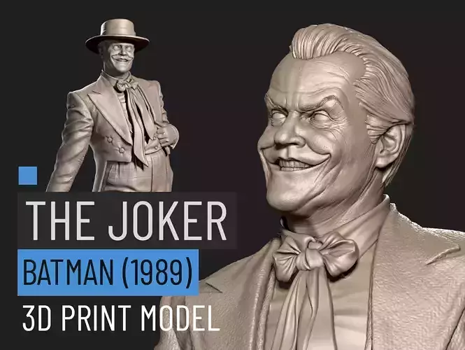 The Joker - Batman 1989 - 3D Print Model 3D print model