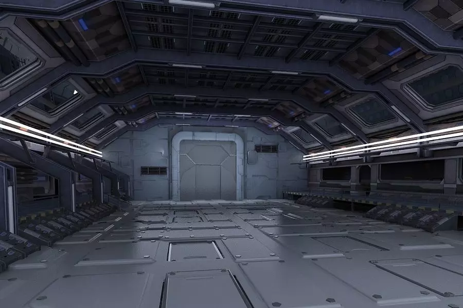 space stations passages sci fi scenarios labs spaceship 3D model_0