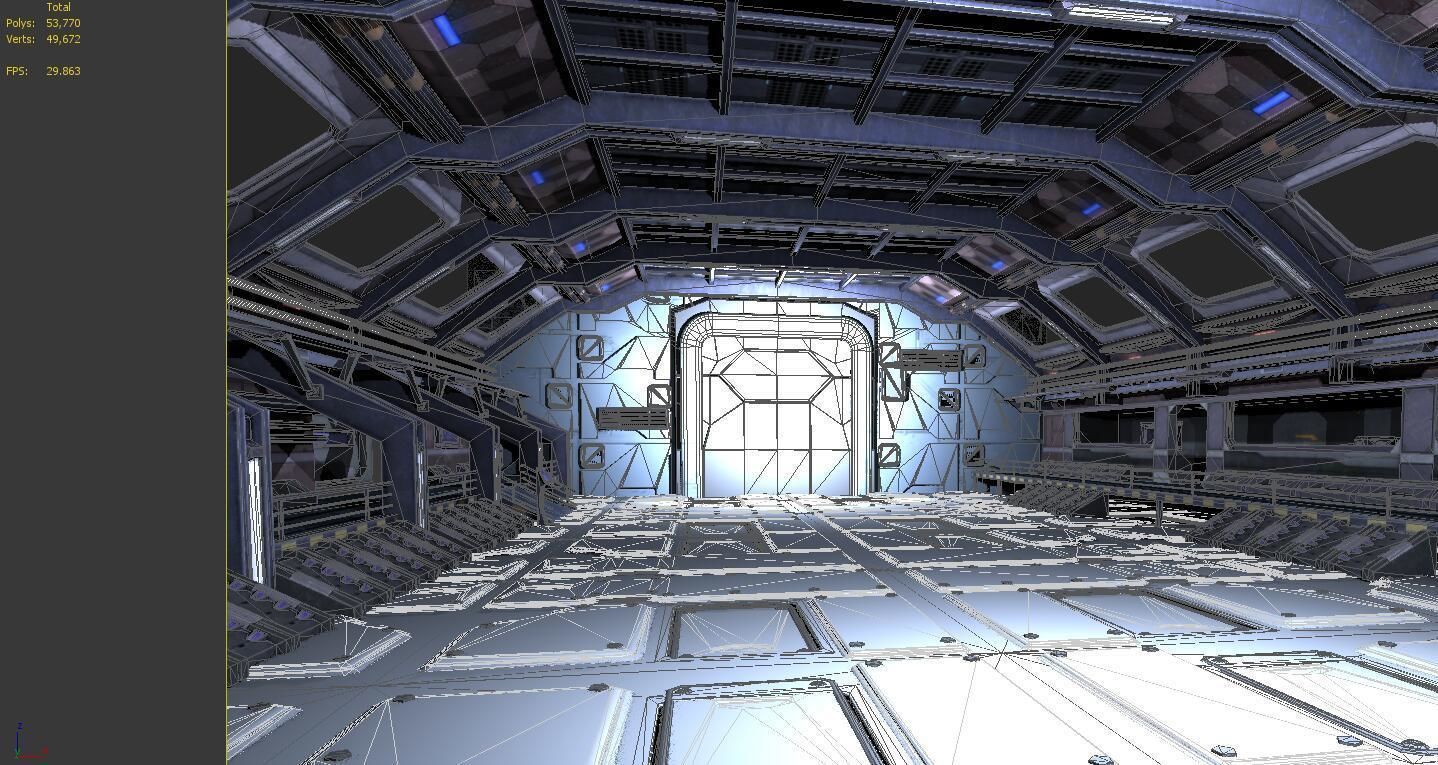 space stations passages sci fi scenarios labs spaceship 3D model_4