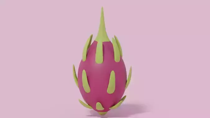 Cartoon Dragon Fruit Pitaya