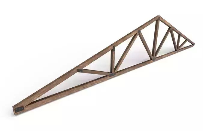 Wooden Trusses M08 Low-poly 3D model