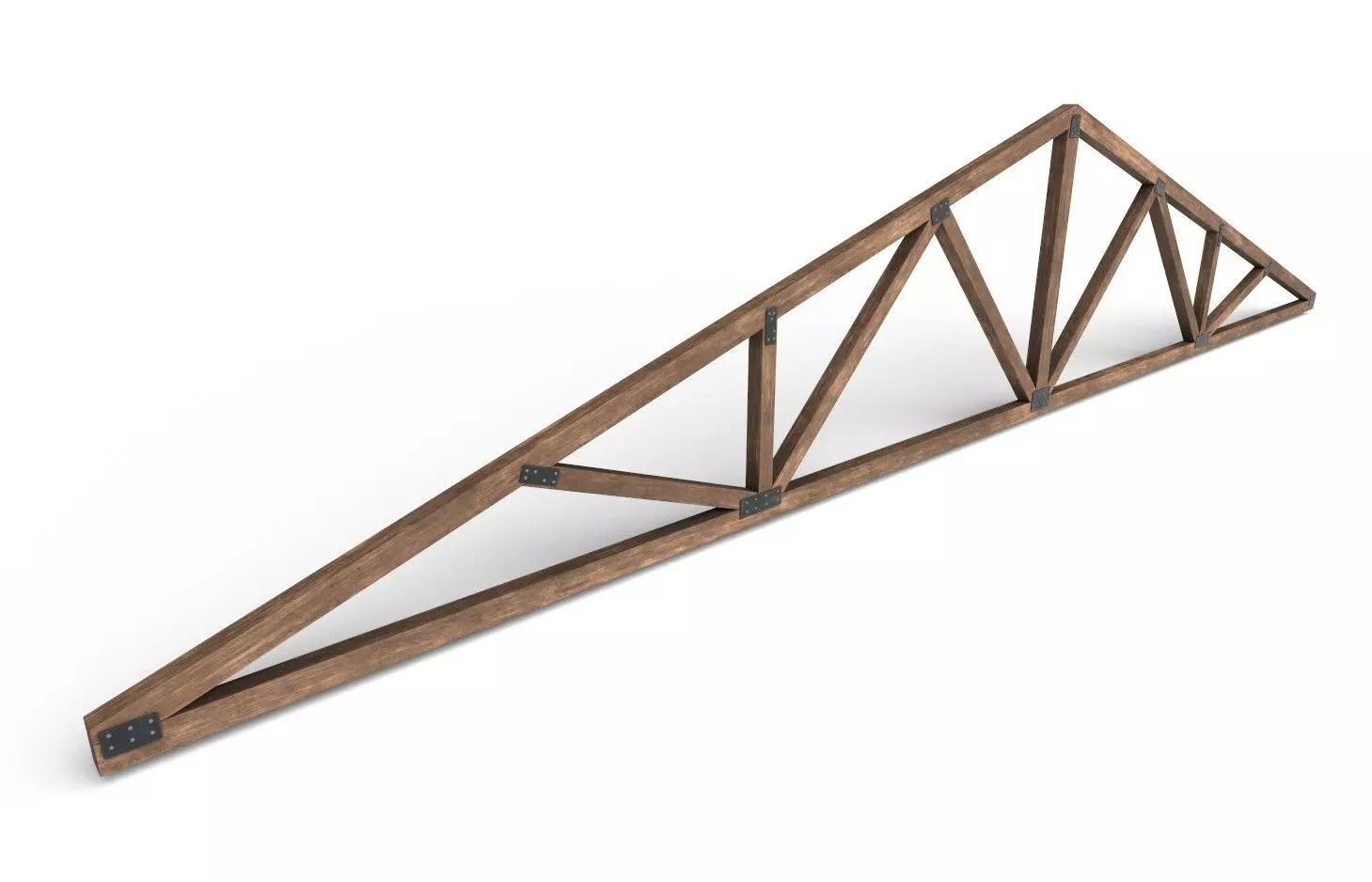 Wooden Trusses M08 Low-poly 3D model_0