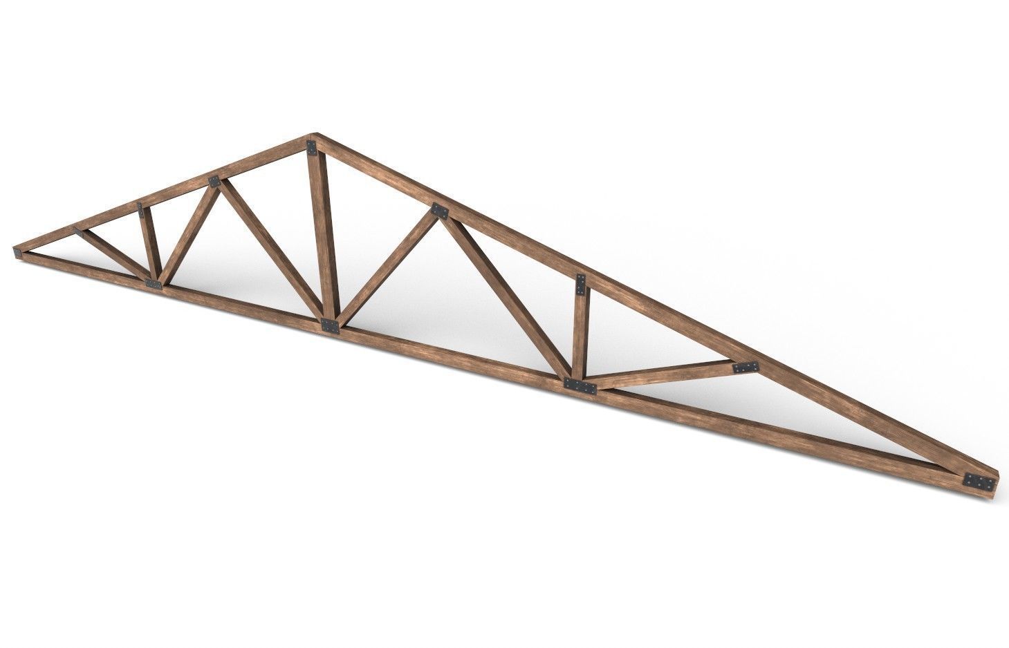 Wooden Trusses M08 Low-poly 3D model_4
