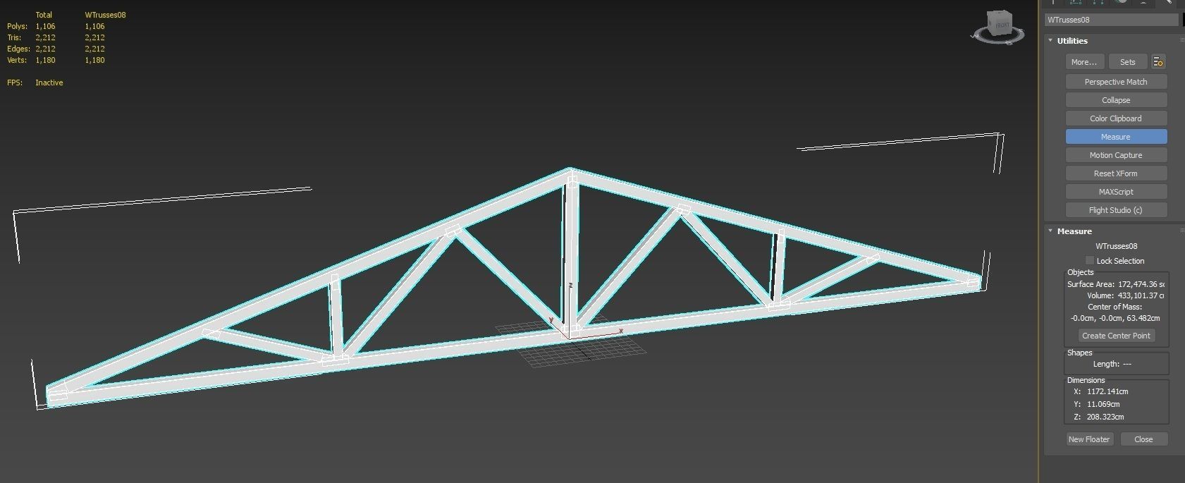 Wooden Trusses M08 Low-poly 3D model_6