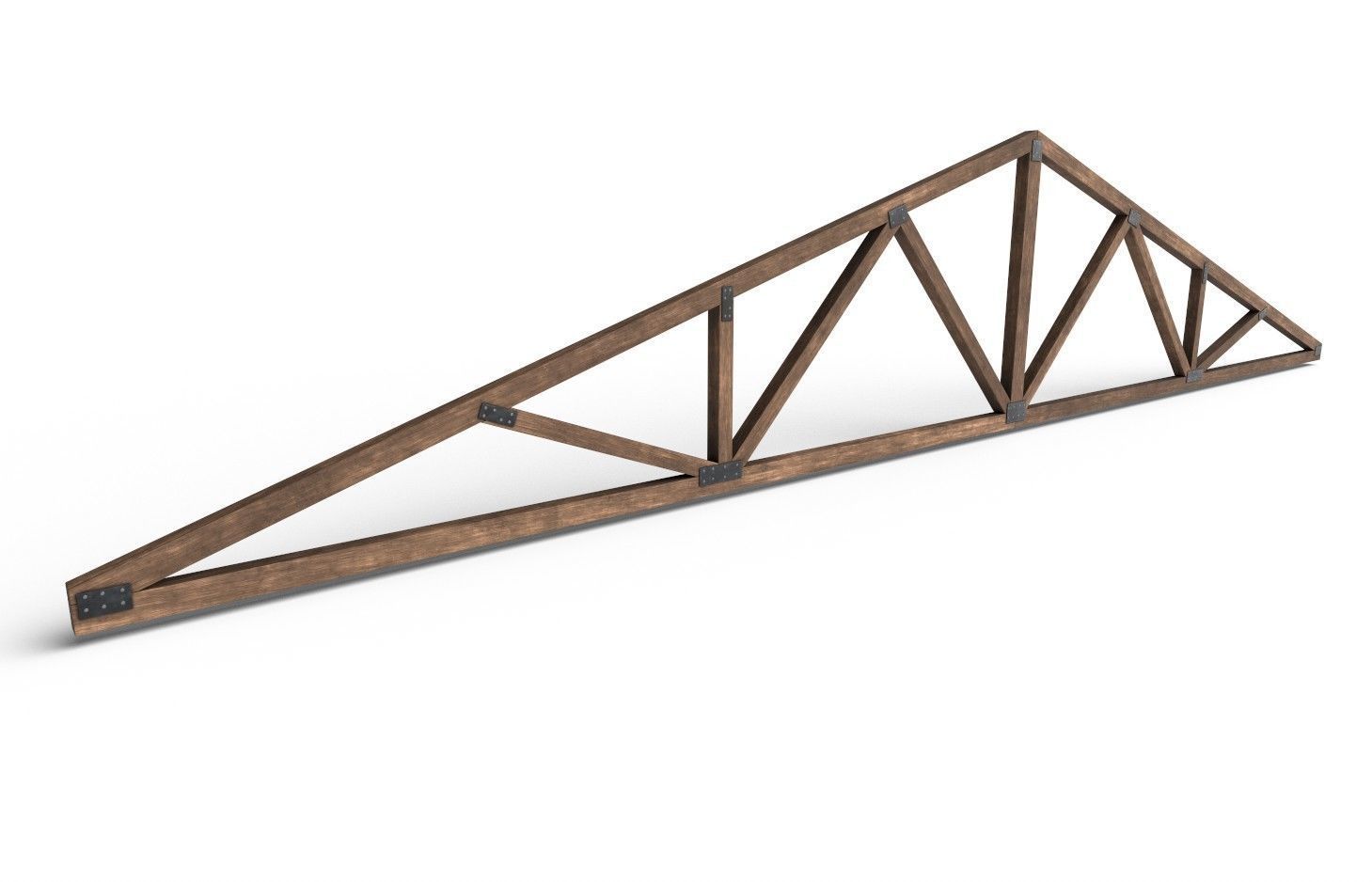 Wooden Trusses M08 Low-poly 3D model_5