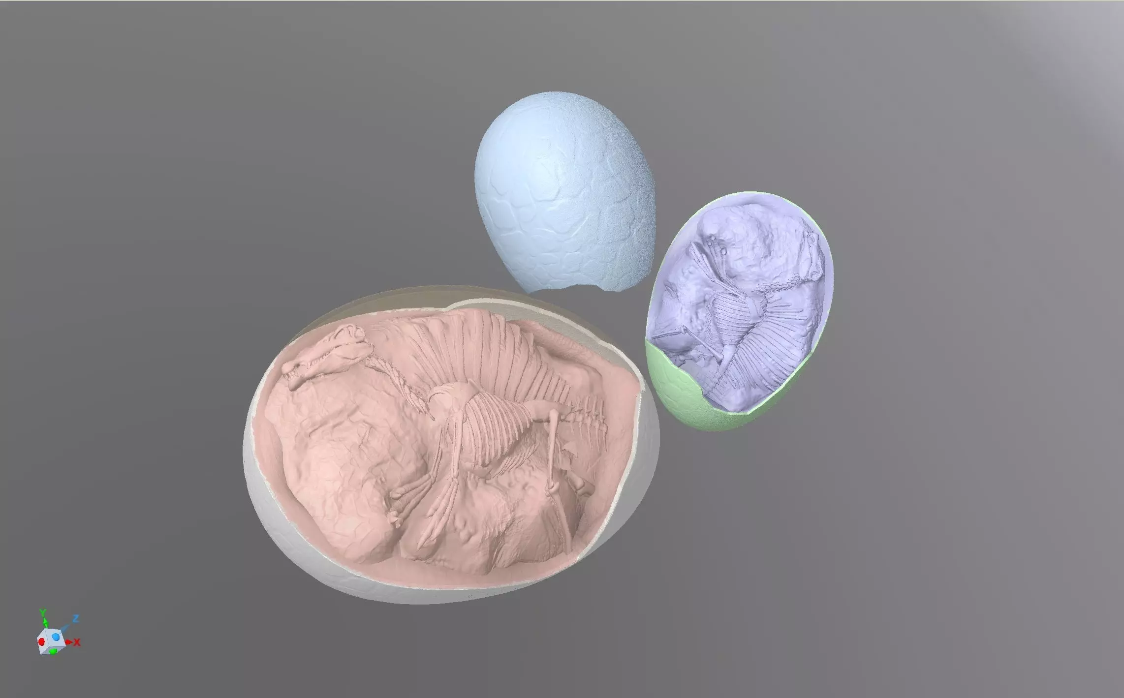 SPINOSAURUS EGG FOSSIL - BABY DINOSAUR EGGS FOSSIL TOY 3D print model