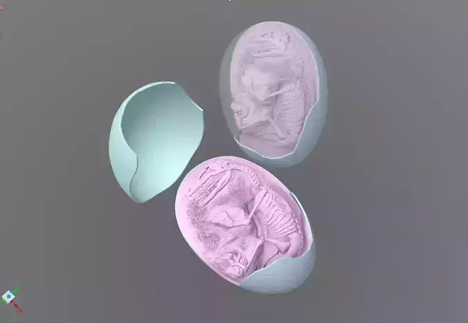 VELOCIRAPTOR EGG FOSSIL - 3DBABY DINOSAUR VELOCIRAPTOR EGGS TOY