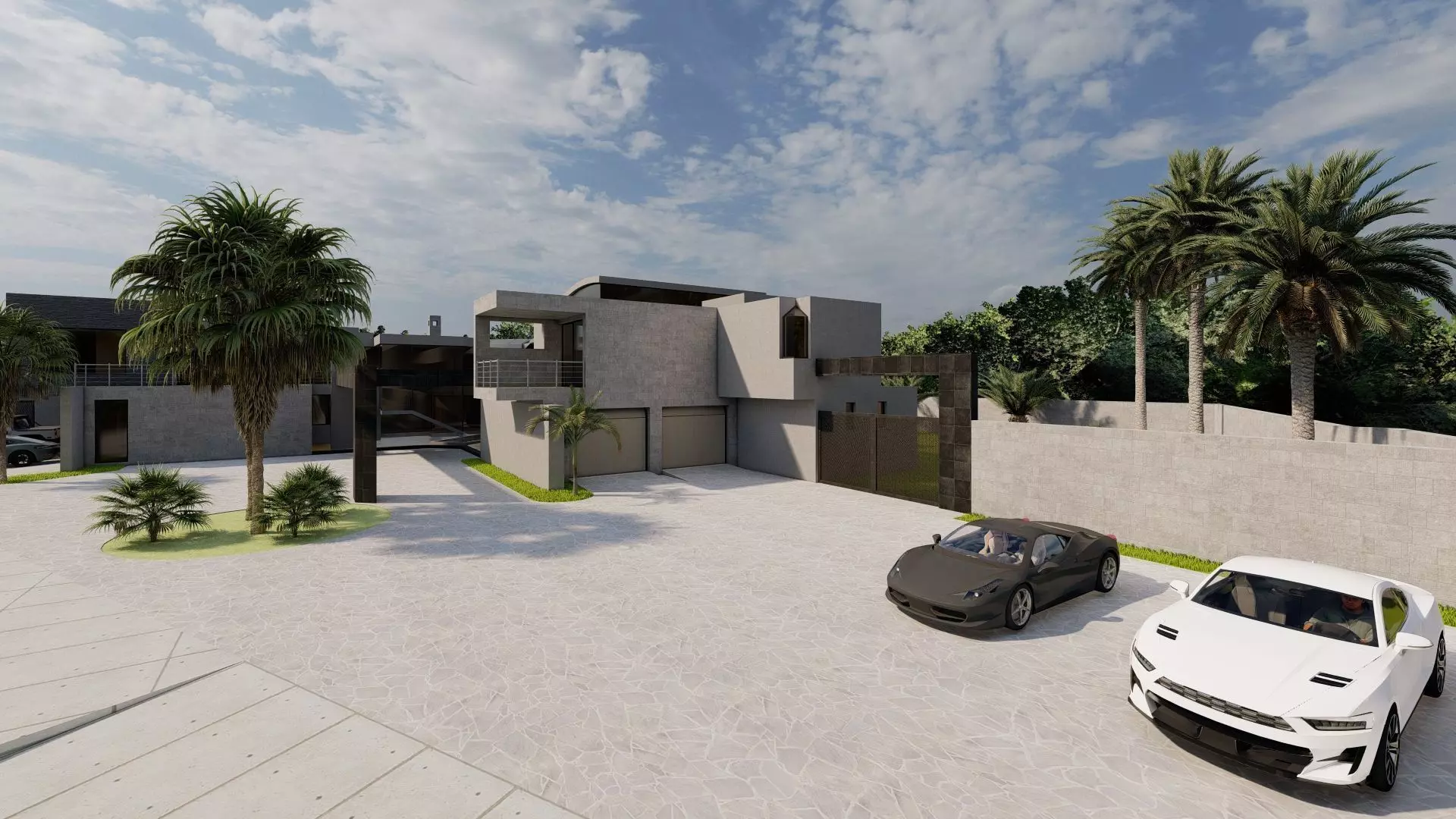 Casa Scene-villa-modern house 3D model