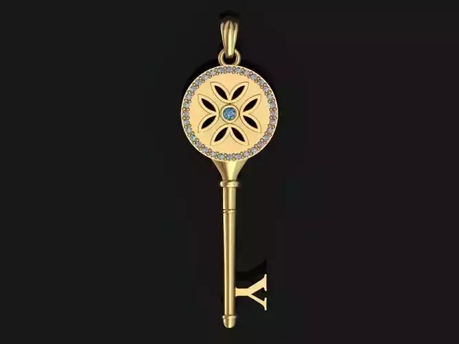 Key pendant letter Y