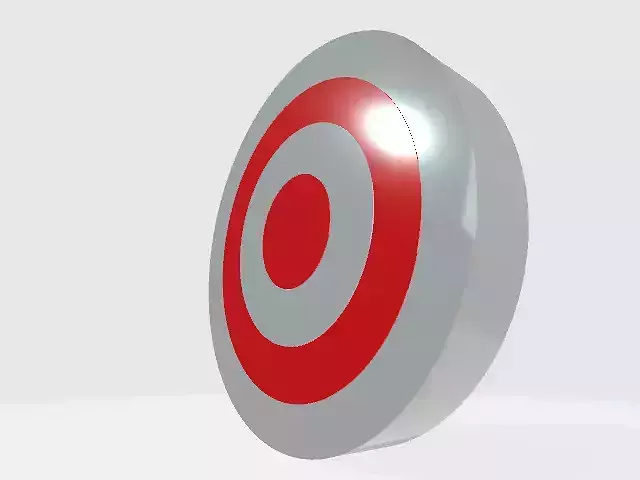 Red and white target