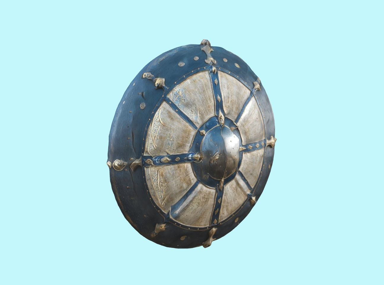 Medieval Knights Shield - Historical 3D model_5