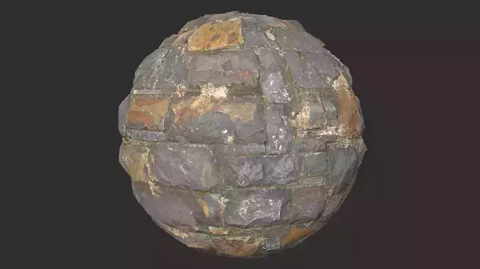 Damaged Slate Stone Wall 4k Pbr Texture 