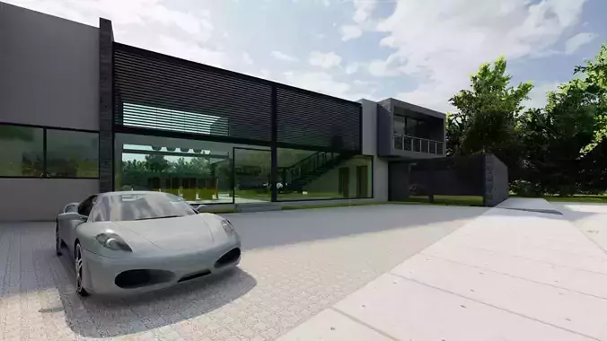 Casa Scene-villa-modern house 3D model