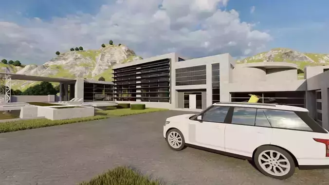Casa Scene-villa-modern house 3D model