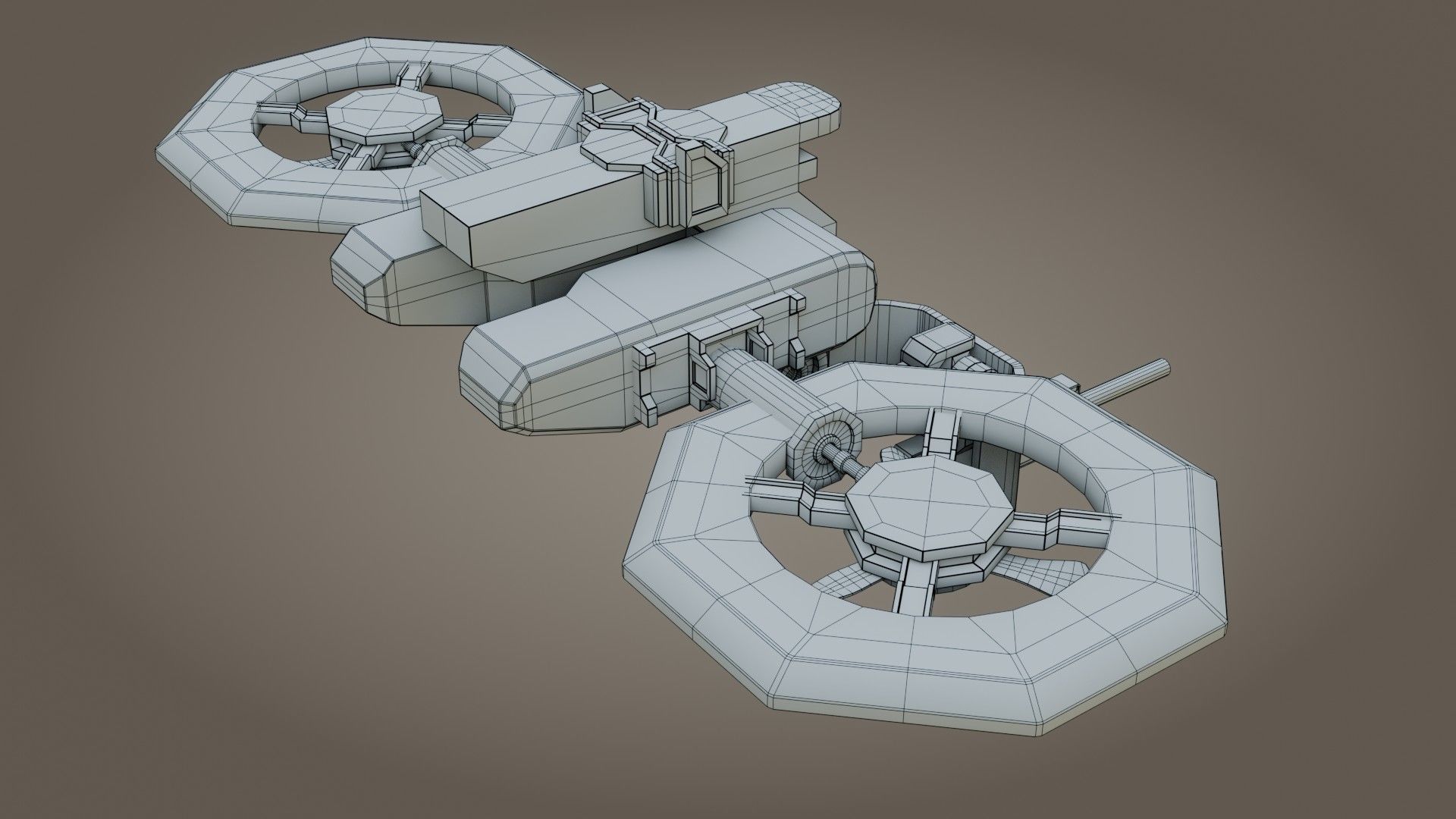 Sci-Fi Drone - Low Poly - Game Ready - PBR Low-poly 3D model_13