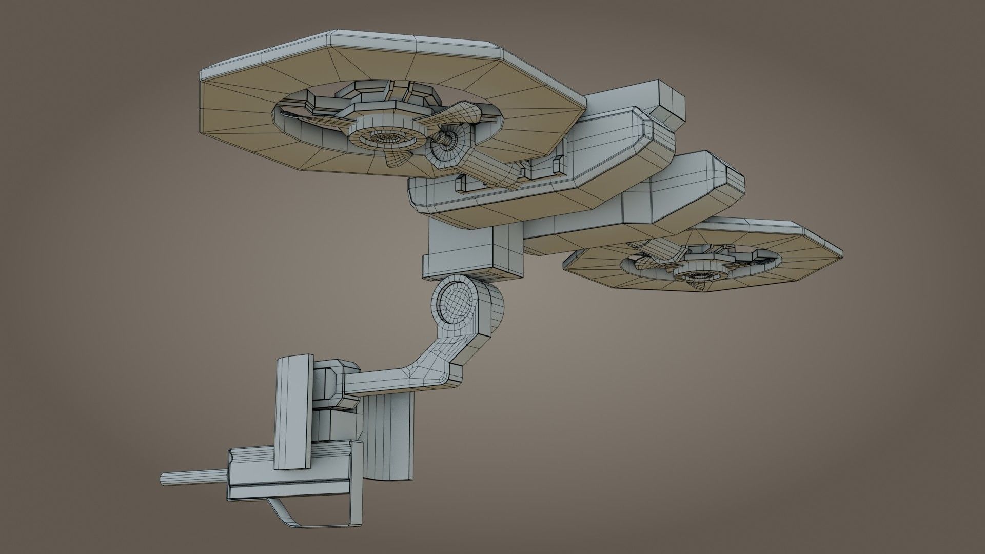 Sci-Fi Drone - Low Poly - Game Ready - PBR Low-poly 3D model_16