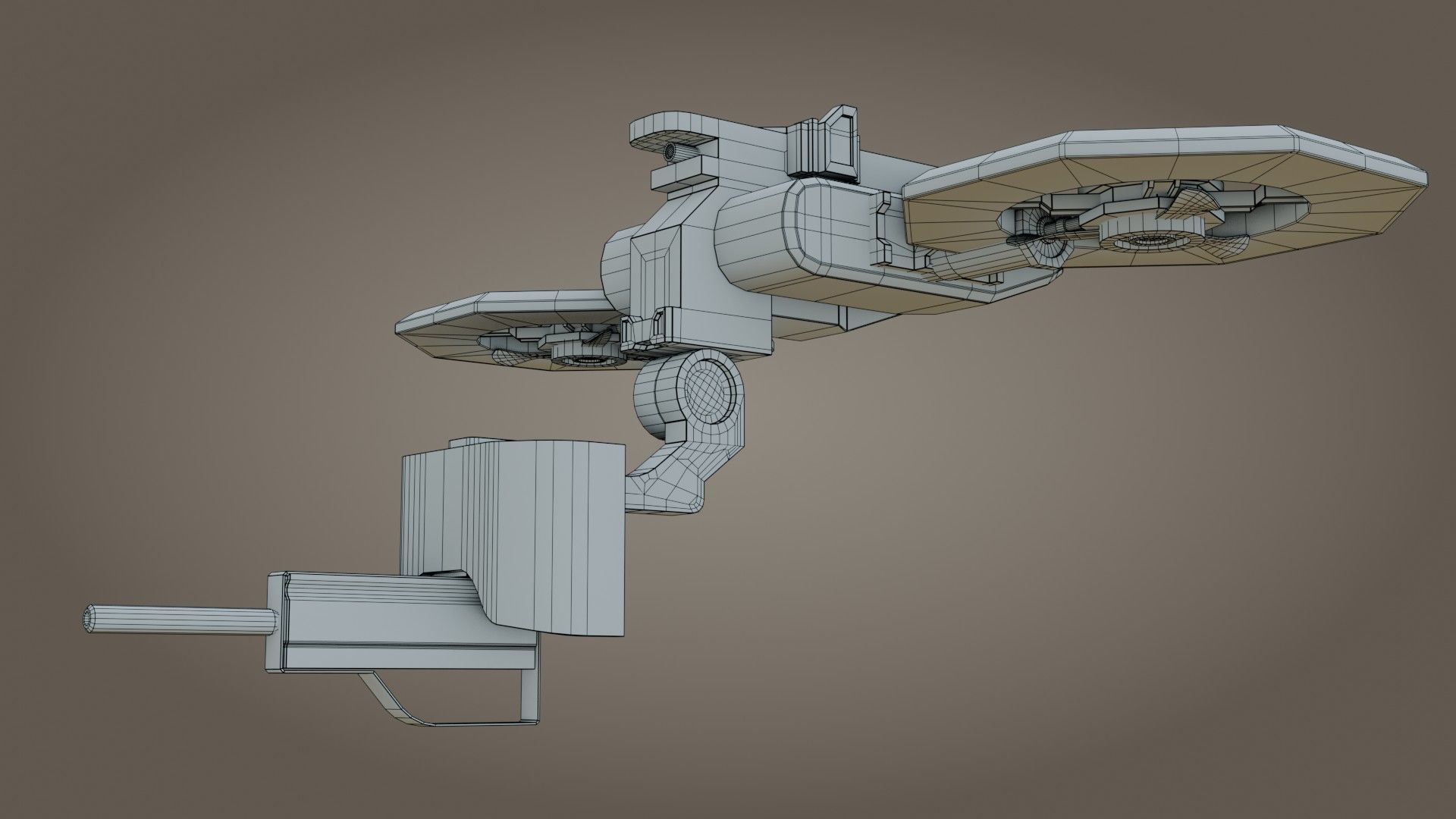 Sci-Fi Drone - Low Poly - Game Ready - PBR Low-poly 3D model_17