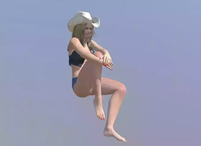 VAQUERITA co DRIVER LITTLE COWGIRL COMPANION OBJ  3D model 2 3D model