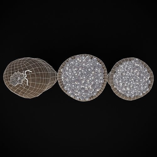 Burlap Sacks of Figs Low-poly 3D model 6