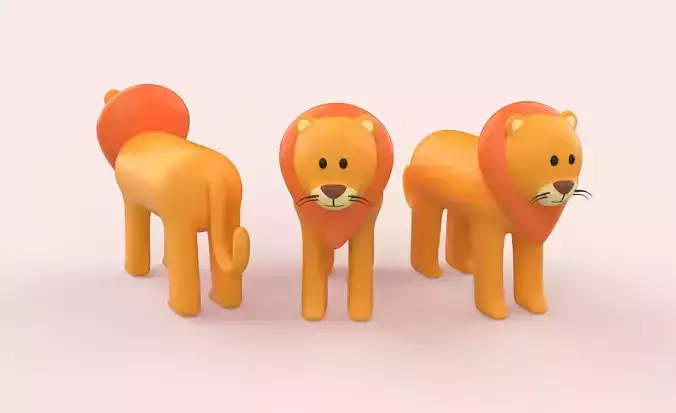 Cartoon Lion Animal Style Cute