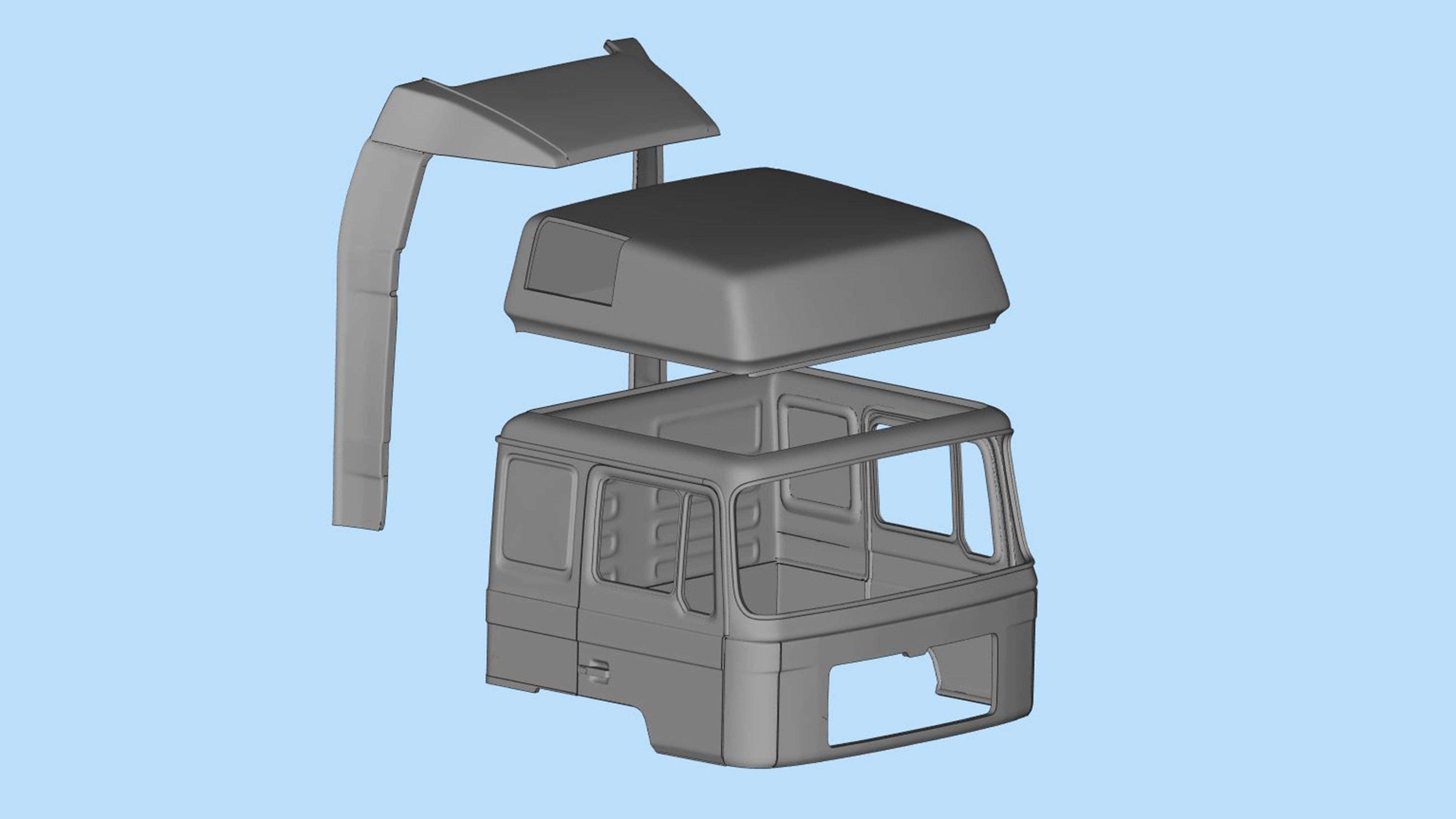 German industrial Truck F2000 Evolution Cab over engine  3D print model_13
