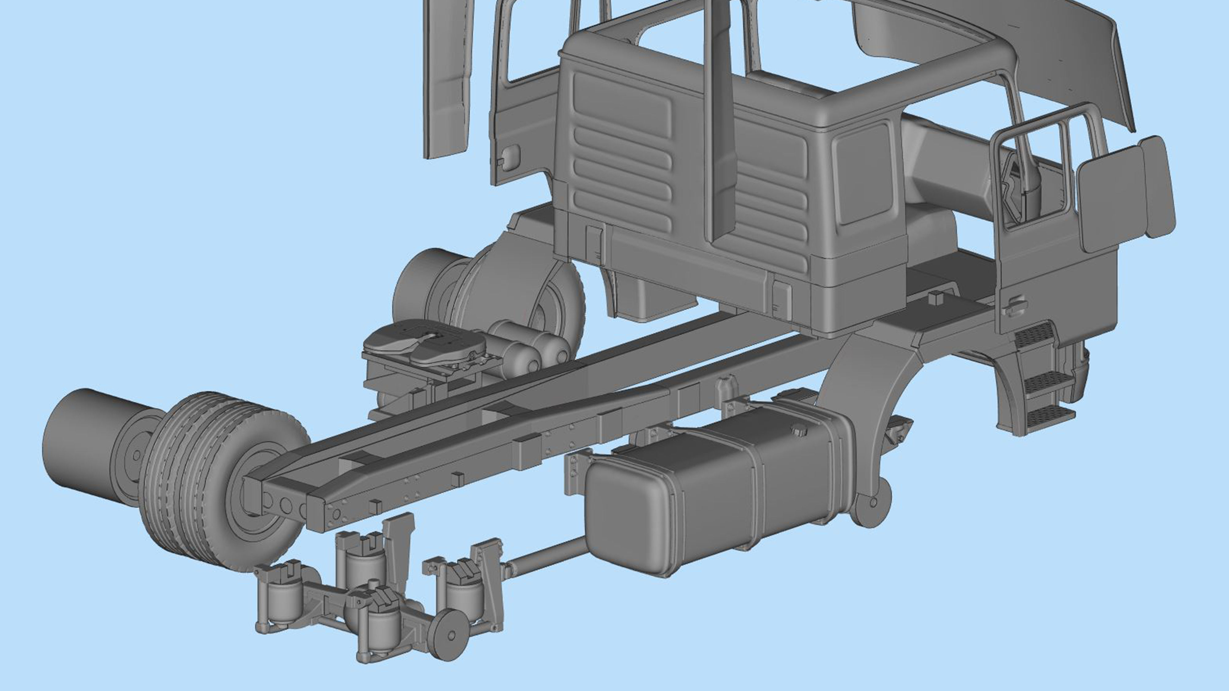 German industrial Truck F2000 Evolution Cab over engine  3D print model_12