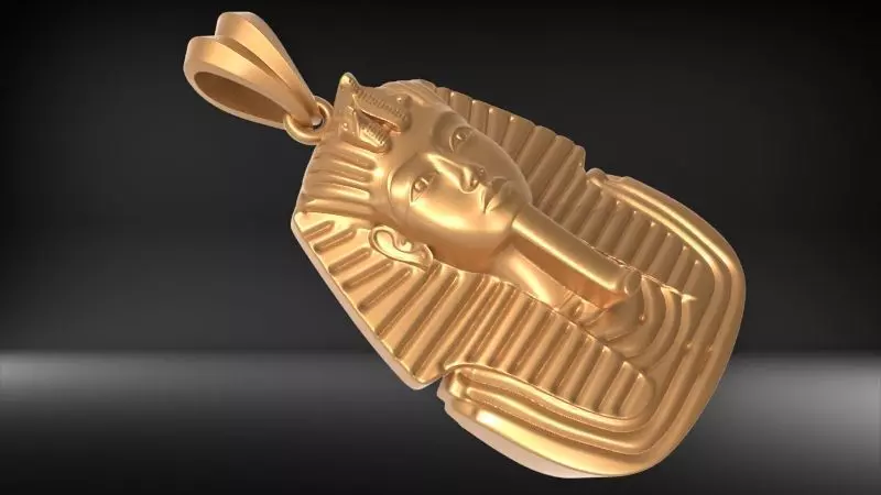 Egypt King Tutankhamun Pendant Necklace Charm Jewelry 3D print model_0