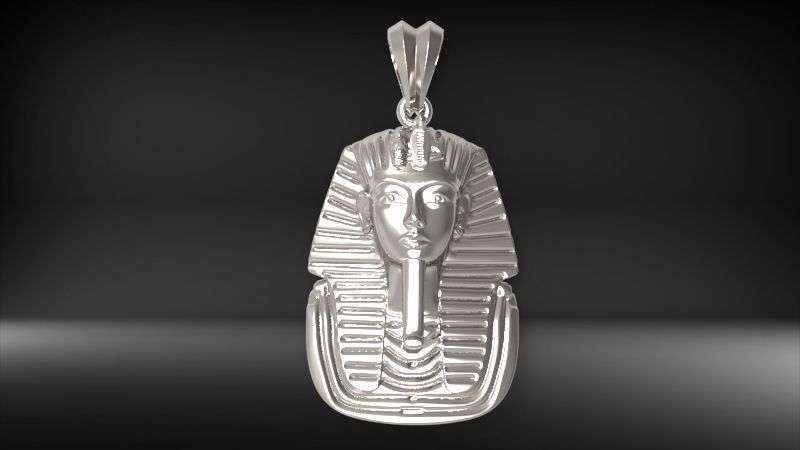 Egypt King Tutankhamun Pendant Necklace Charm Jewelry 3D print model_5