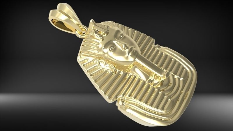 Egypt King Tutankhamun Pendant Necklace Charm Jewelry 3D print model_23