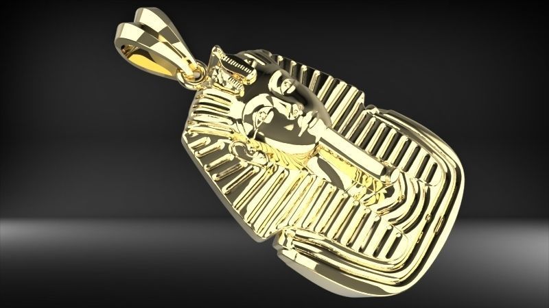 Egypt King Tutankhamun Pendant Necklace Charm Jewelry 3D print model_37