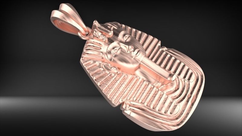 Egypt King Tutankhamun Pendant Necklace Charm Jewelry 3D print model_38