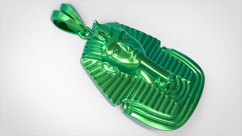 Egypt King Tutankhamun Pendant Necklace Charm Jewelry 3D print model_22