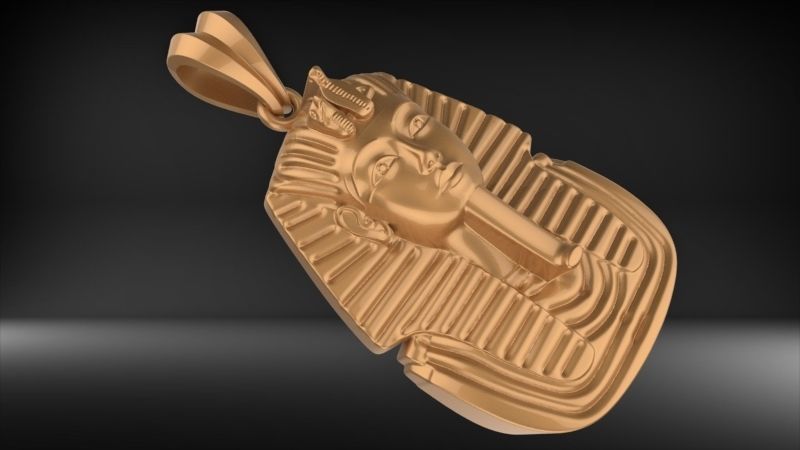 Egypt King Tutankhamun Pendant Necklace Charm Jewelry 3D print model_33