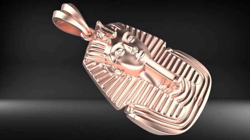 Egypt King Tutankhamun Pendant Necklace Charm Jewelry 3D print model_39