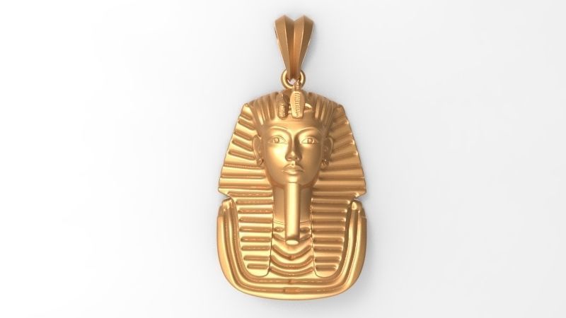 Egypt King Tutankhamun Pendant Necklace Charm Jewelry 3D print model_4