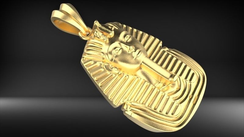 Egypt King Tutankhamun Pendant Necklace Charm Jewelry 3D print model_34