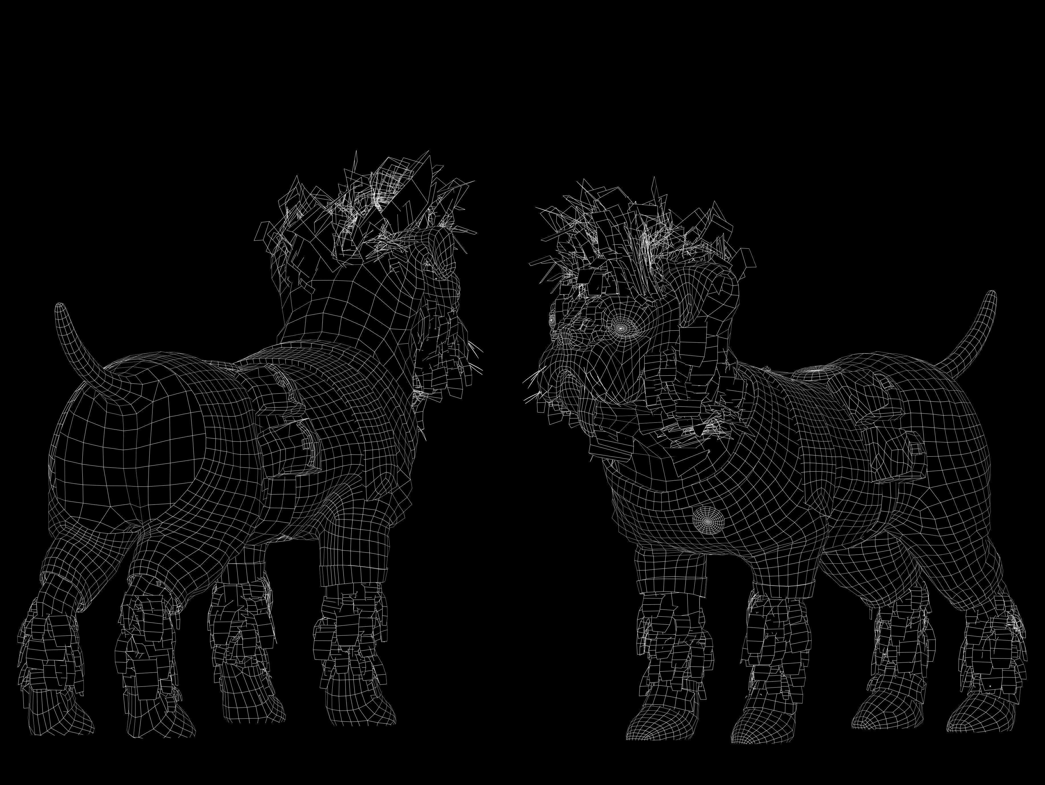 Dogpool Low-poly 3D model_9