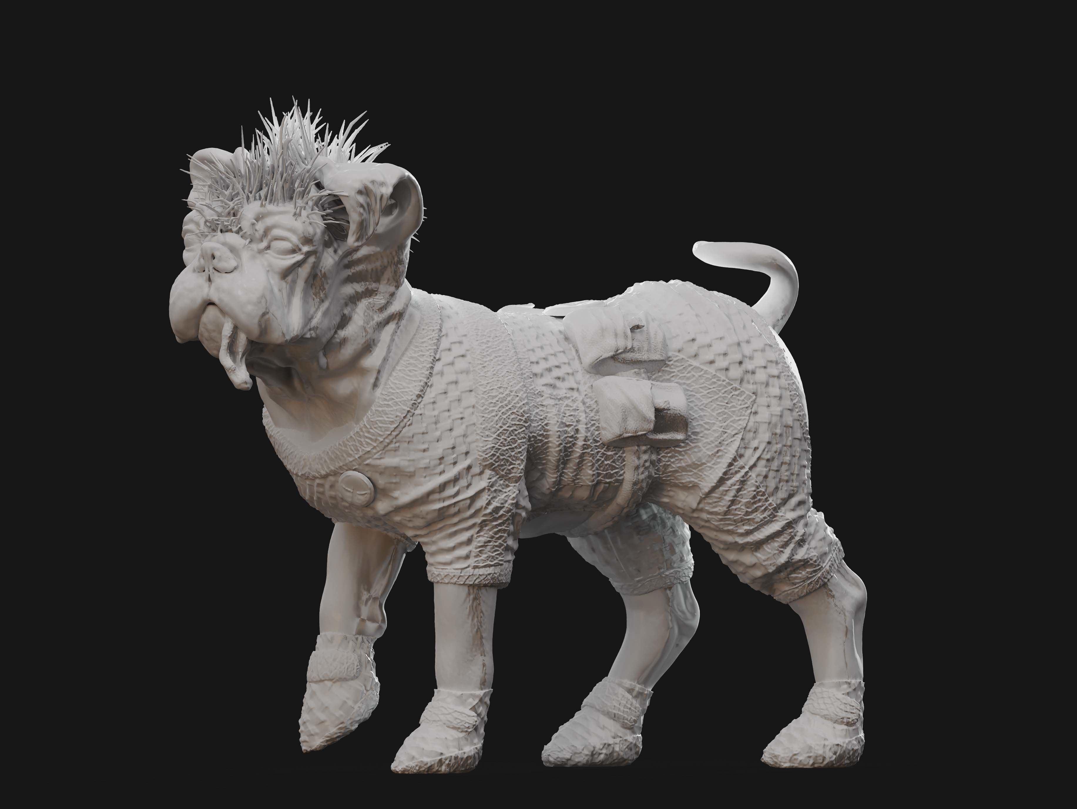 Dogpool Low-poly 3D model_12