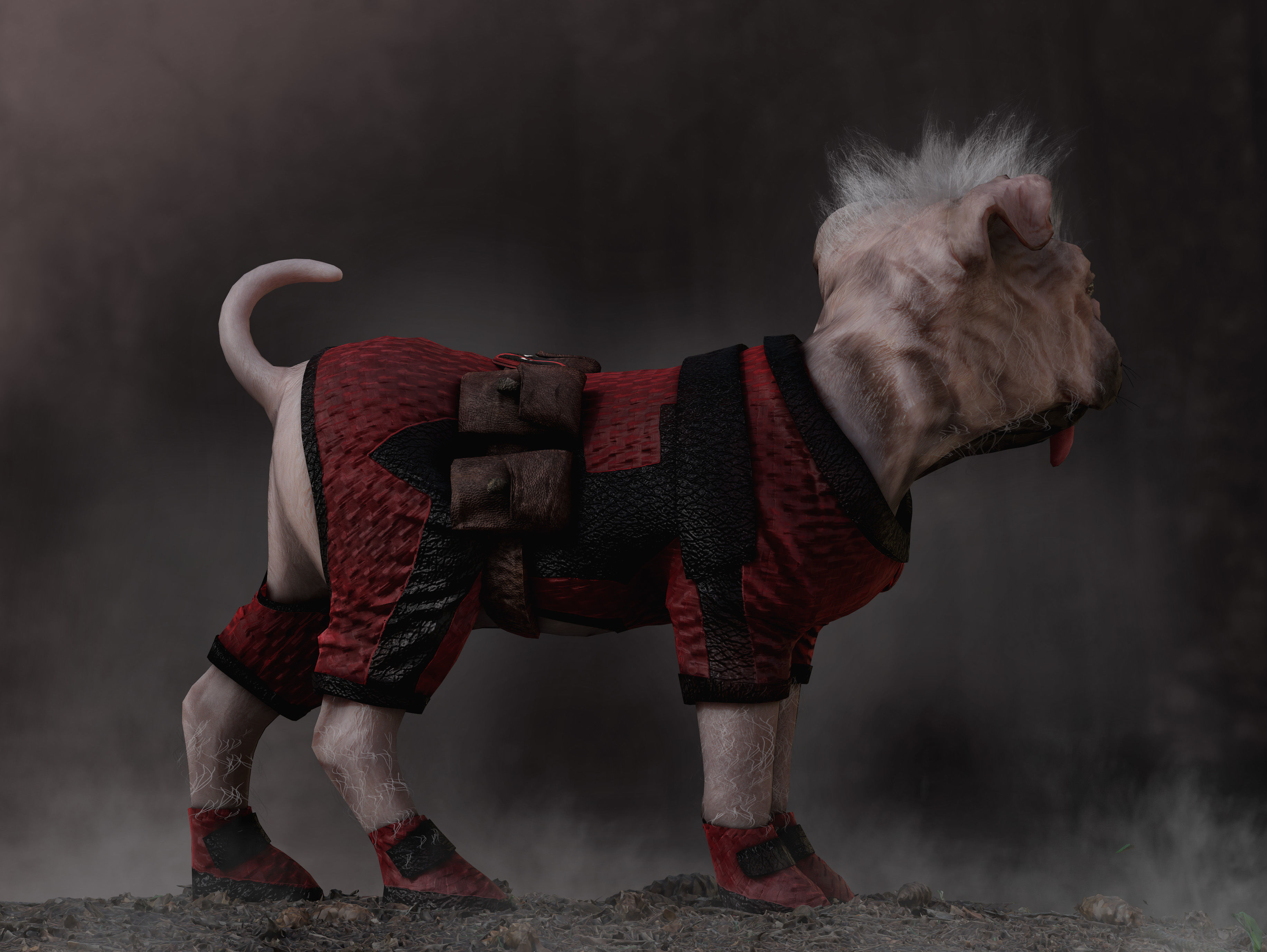 Dogpool Low-poly 3D model_5