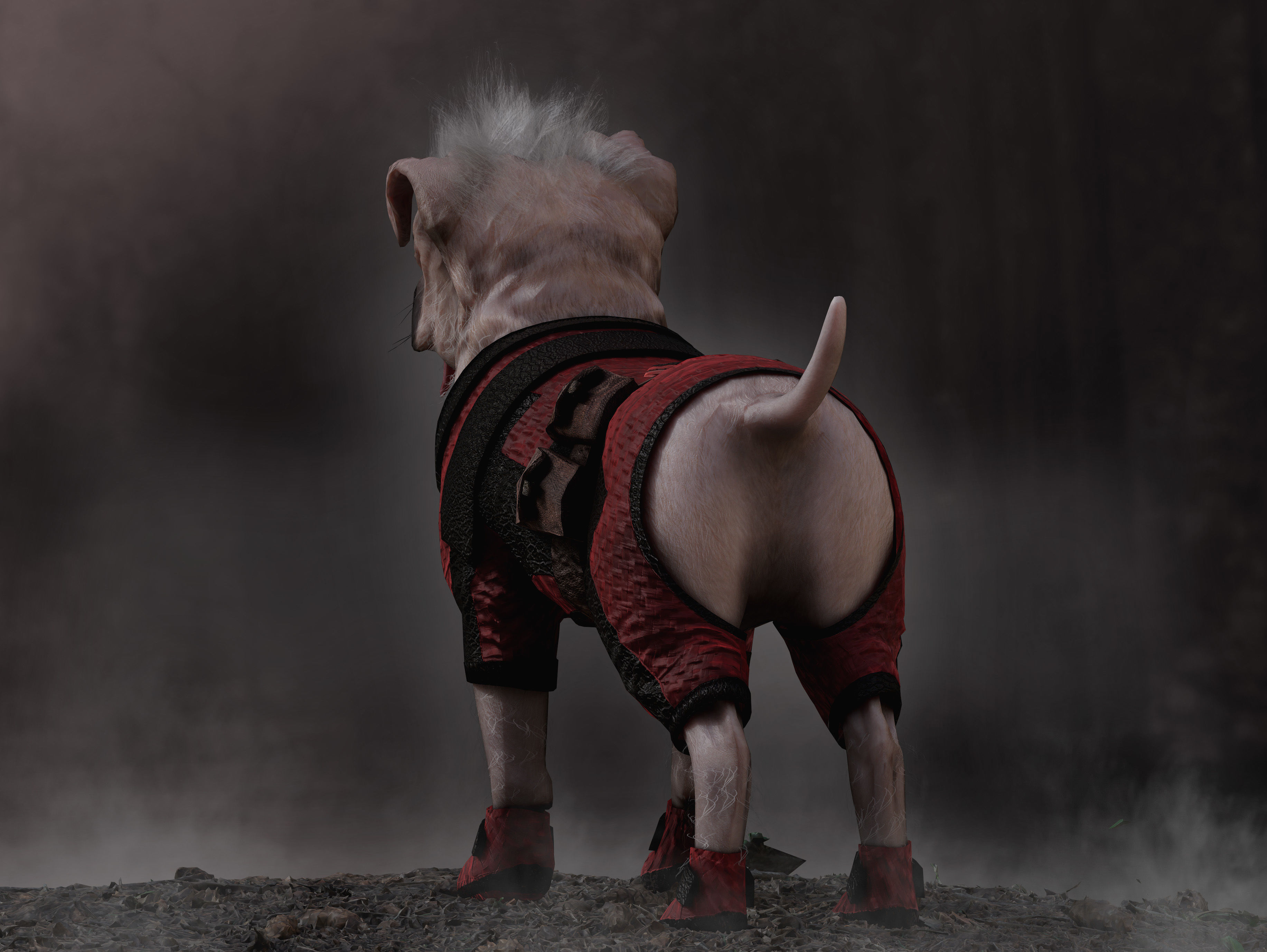 Dogpool Low-poly 3D model_7