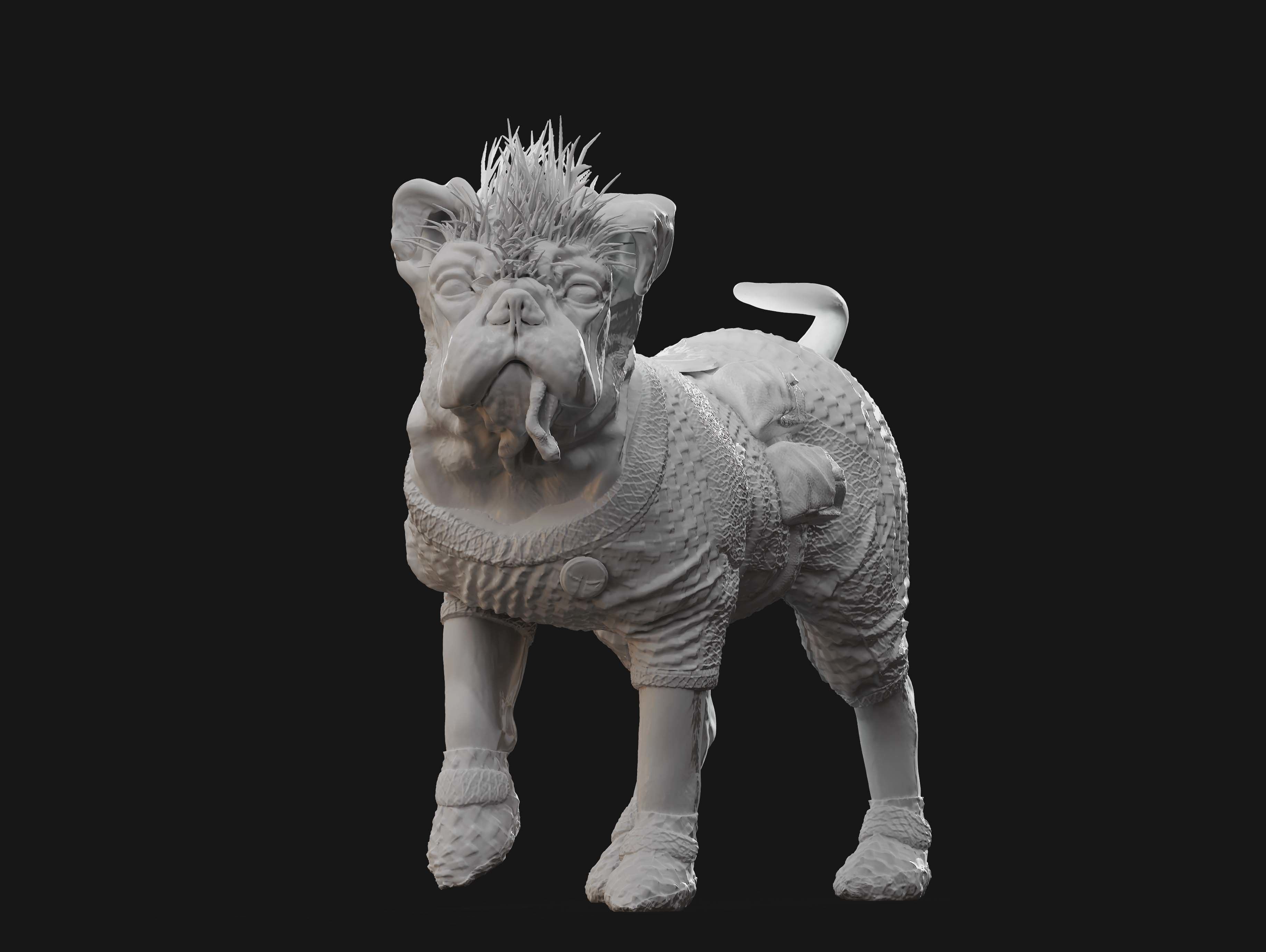 Dogpool Low-poly 3D model_13