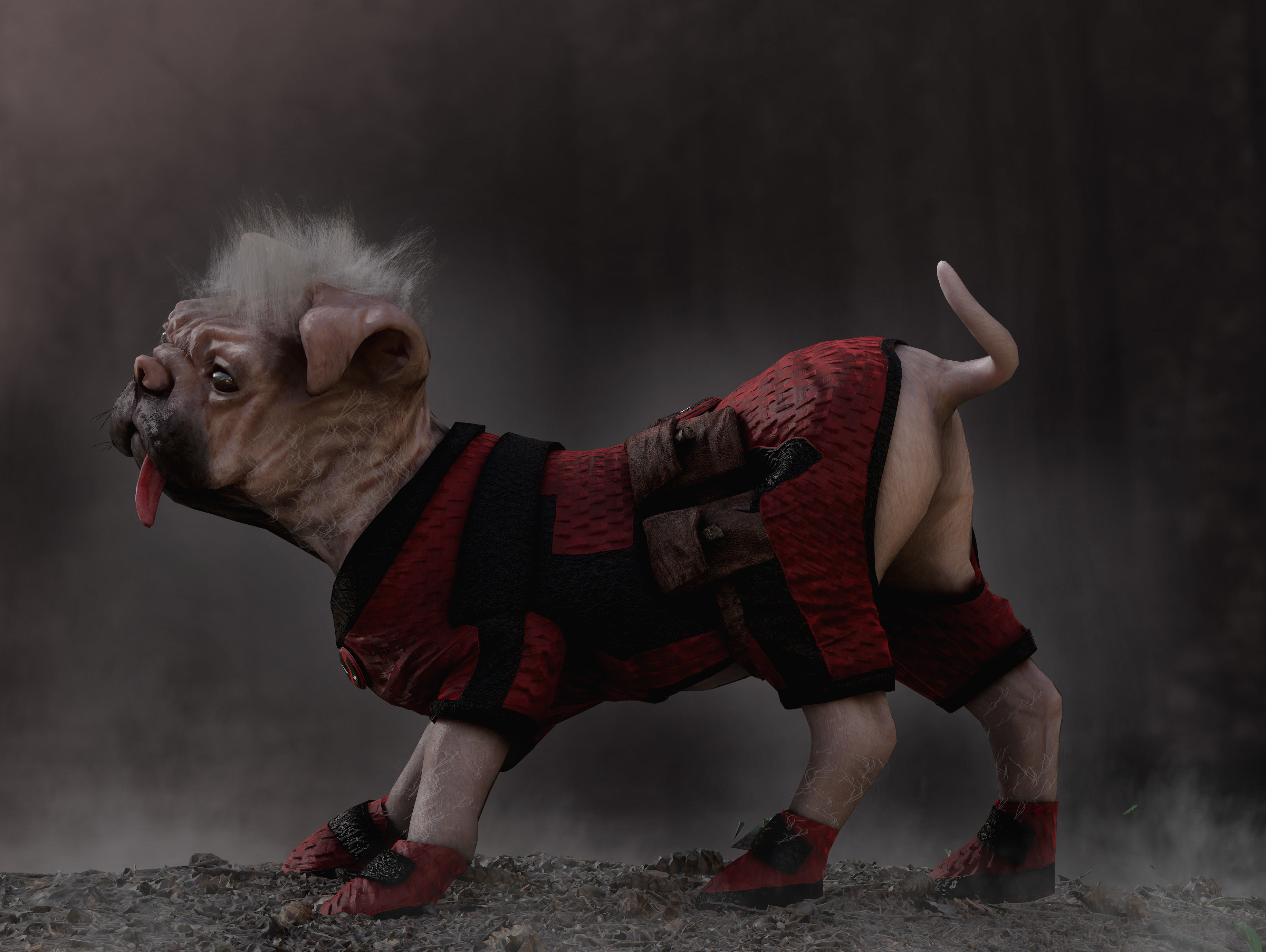 Dogpool Low-poly 3D model_6