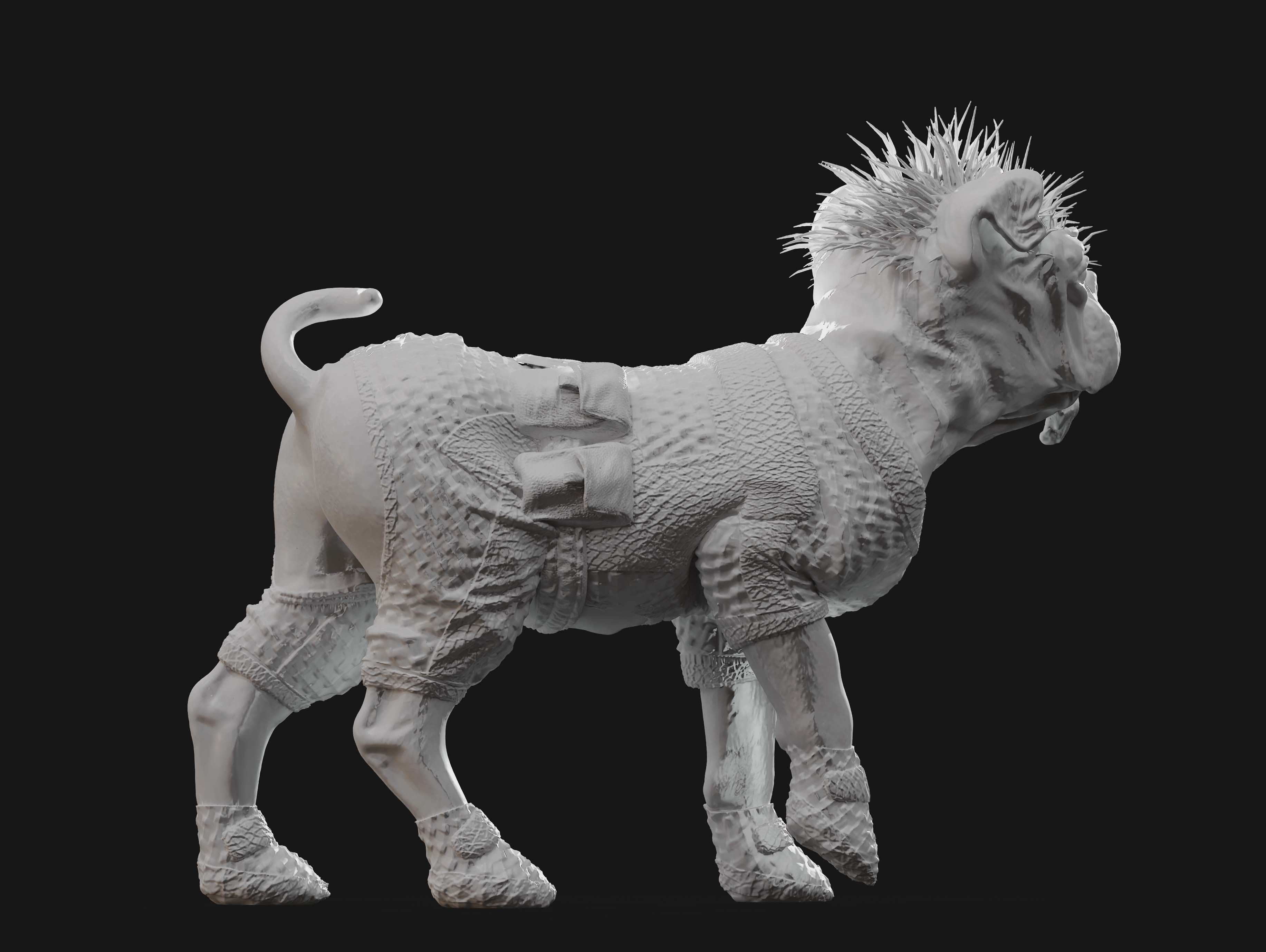 Dogpool Low-poly 3D model_10