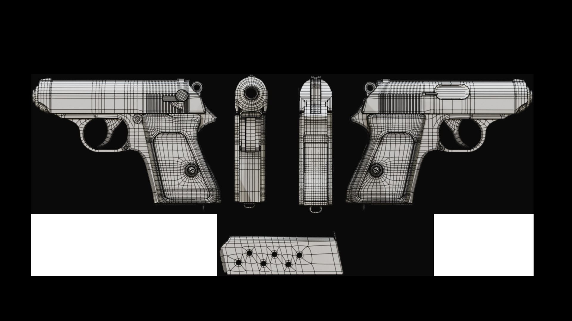 Walther PPK Low-poly 3D model_6