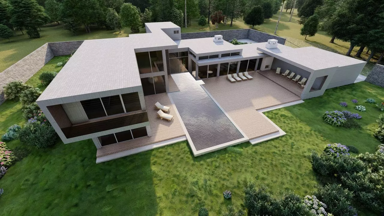Casa Scene-villa-modern house 3D model