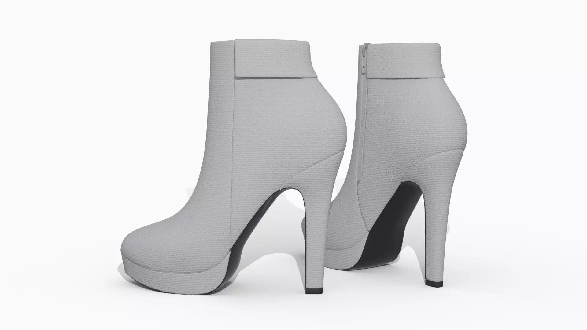 3D High Heels - Ankle Boots Free 3D model