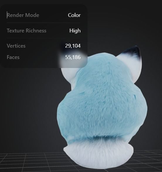 Magical Arctic Fox - Fantasy Character Bust - Stylized 3D Model Free 3D model_6